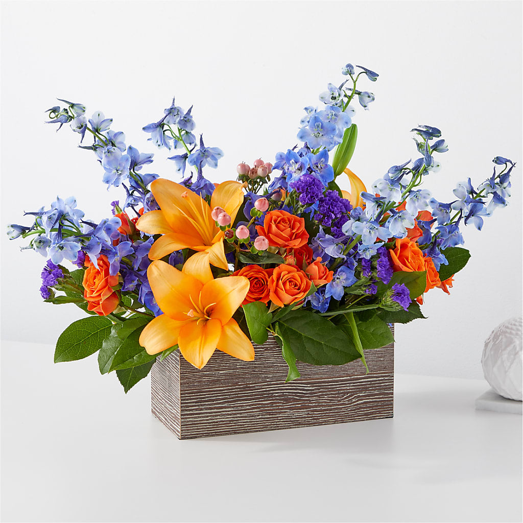 Radiant Citrus Box Bouquet – Garden Of Eden Florist, San Antonio TX