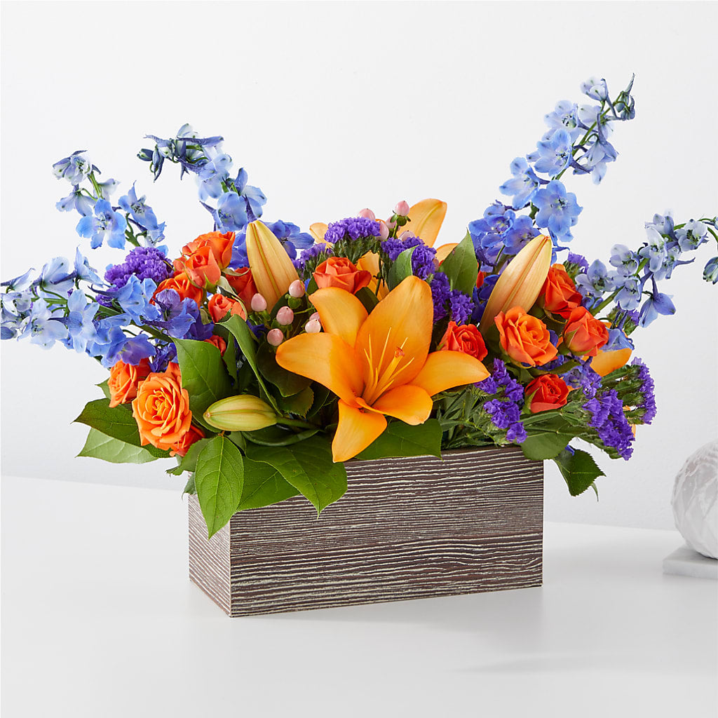 Radiant Citrus Box Bouquet – Garden Of Eden Florist, San Antonio TX