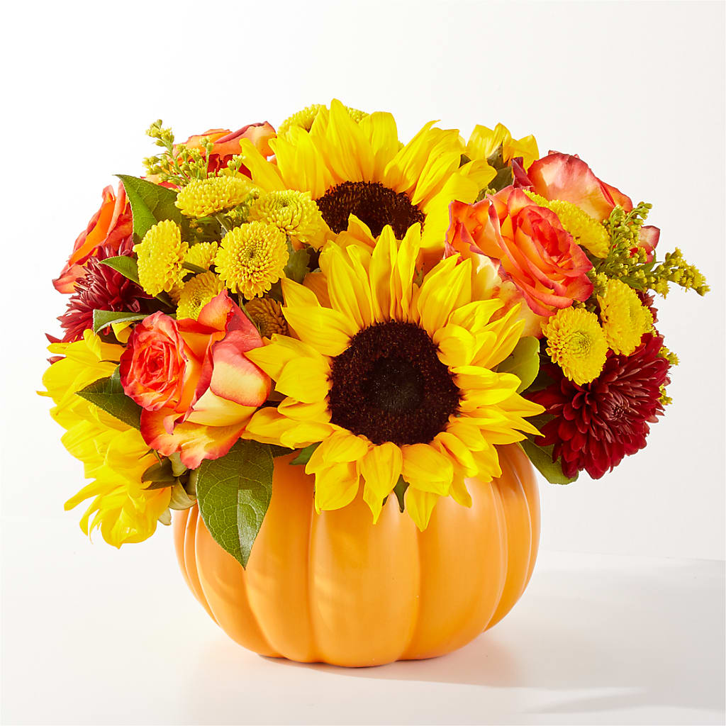 Golden Gourd Pumpkin Bouquet – Garden Of Eden Florist, San Antonio TX