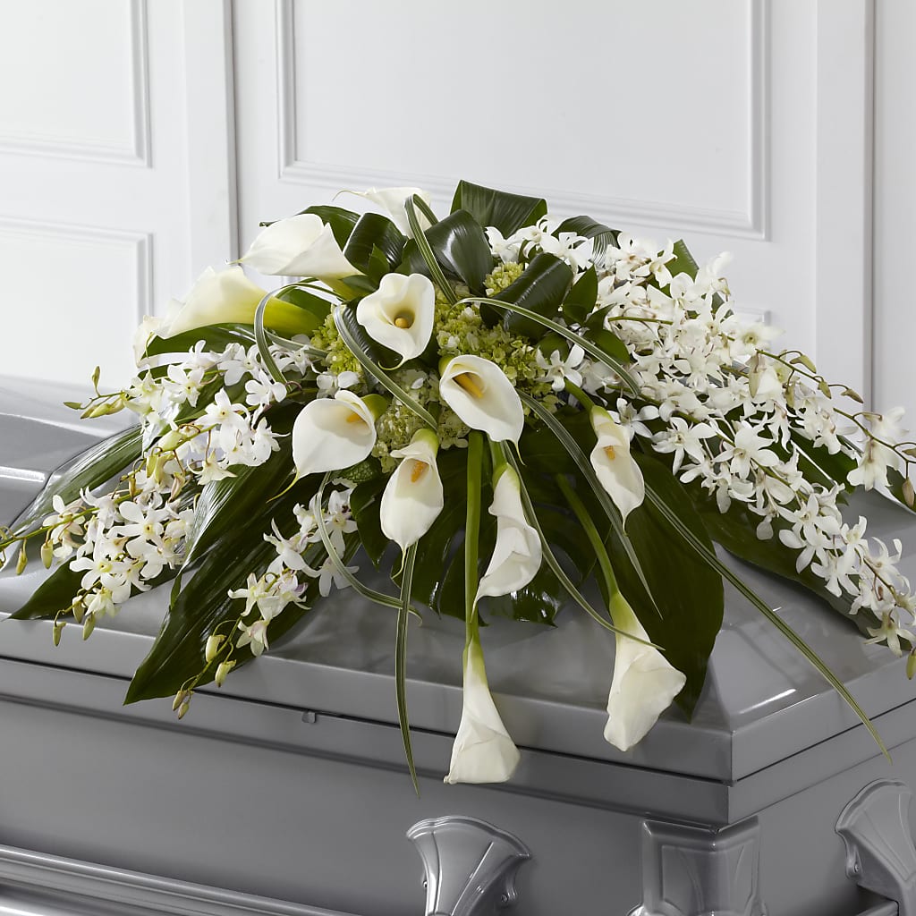 Angel Wings Casket Spray – Garden Of Eden Florist, San Antonio TX