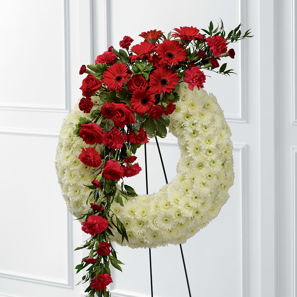Graceful Tribute Wreath – Garden Of Eden Florist, San Antonio TX