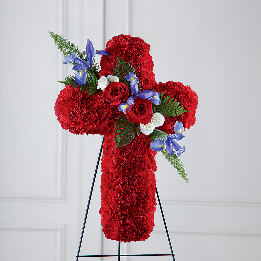 Faithful Hero Floral Cross – Garden Of Eden Florist, San Antonio TX