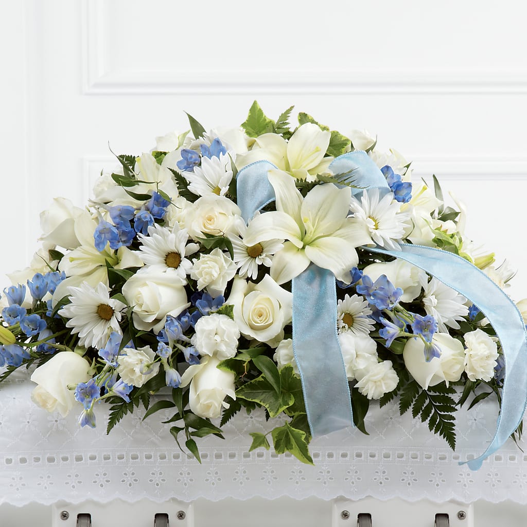 Tender Treasure Casket Spray – Garden Of Eden Florist, San Antonio TX