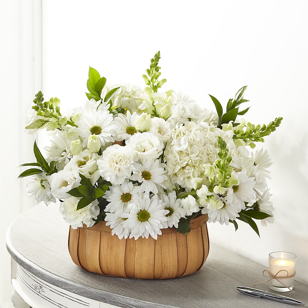 Pure Ivory Basket – Garden Of Eden Florist, San Antonio TX