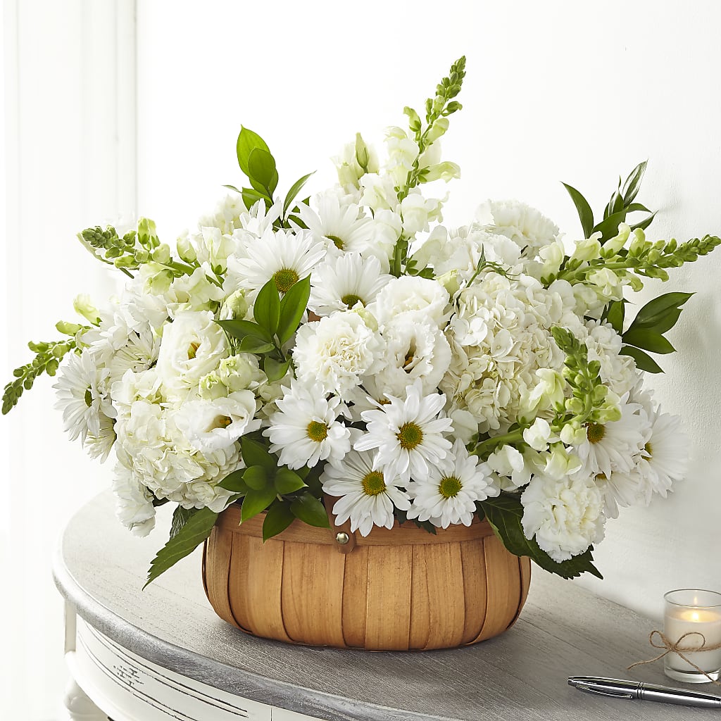 Pure Ivory Basket – Garden Of Eden Florist, San Antonio TX