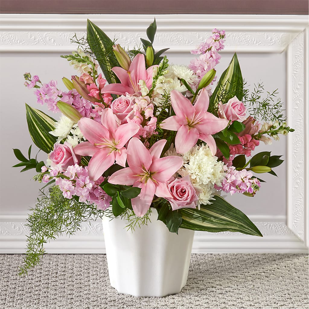 Simply Serene Floor Basket – Garden Of Eden Florist, San Antonio TX