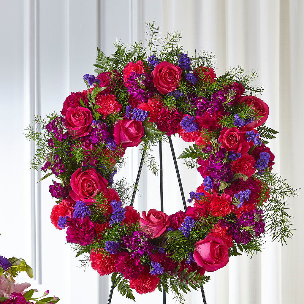 Calming Colors Wreath – Garden Of Eden Florist, San Antonio TX