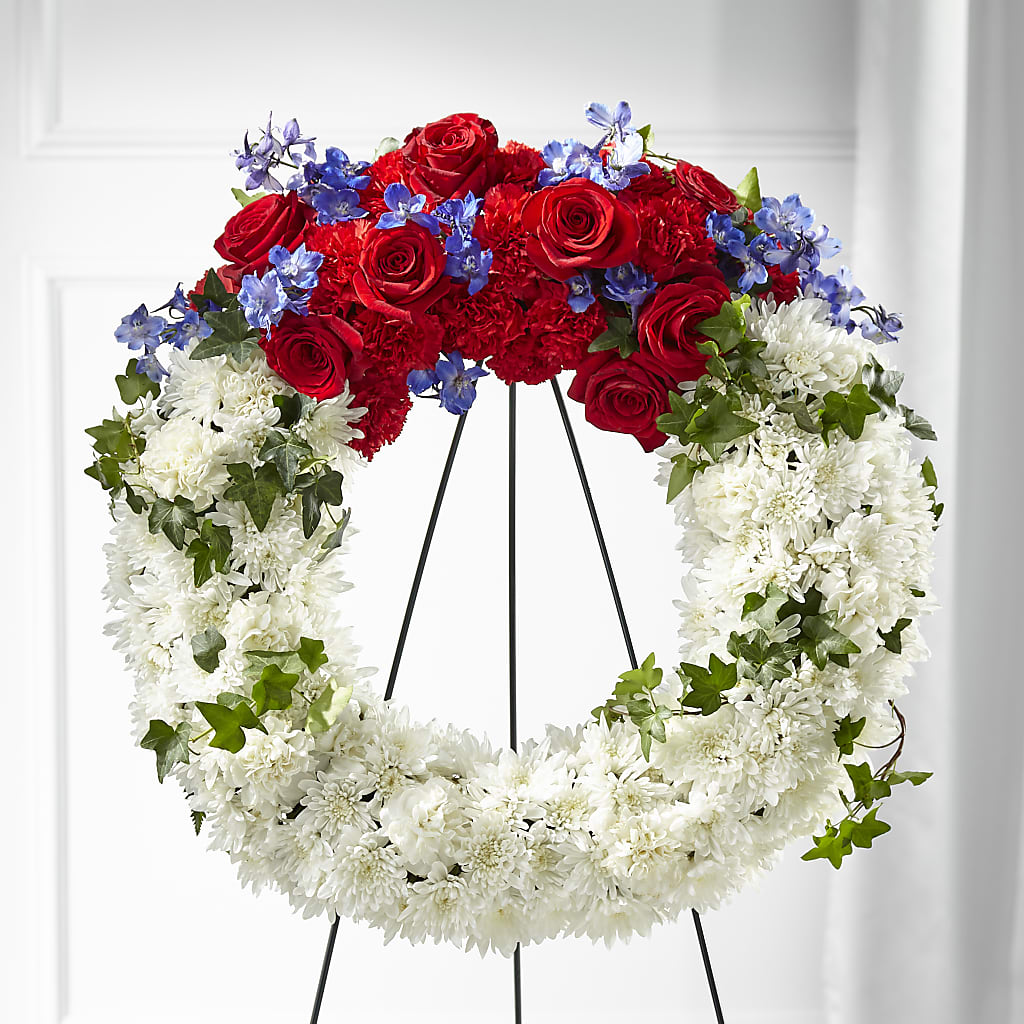 Patriotic Passion Wreath – Garden Of Eden Florist, San Antonio TX
