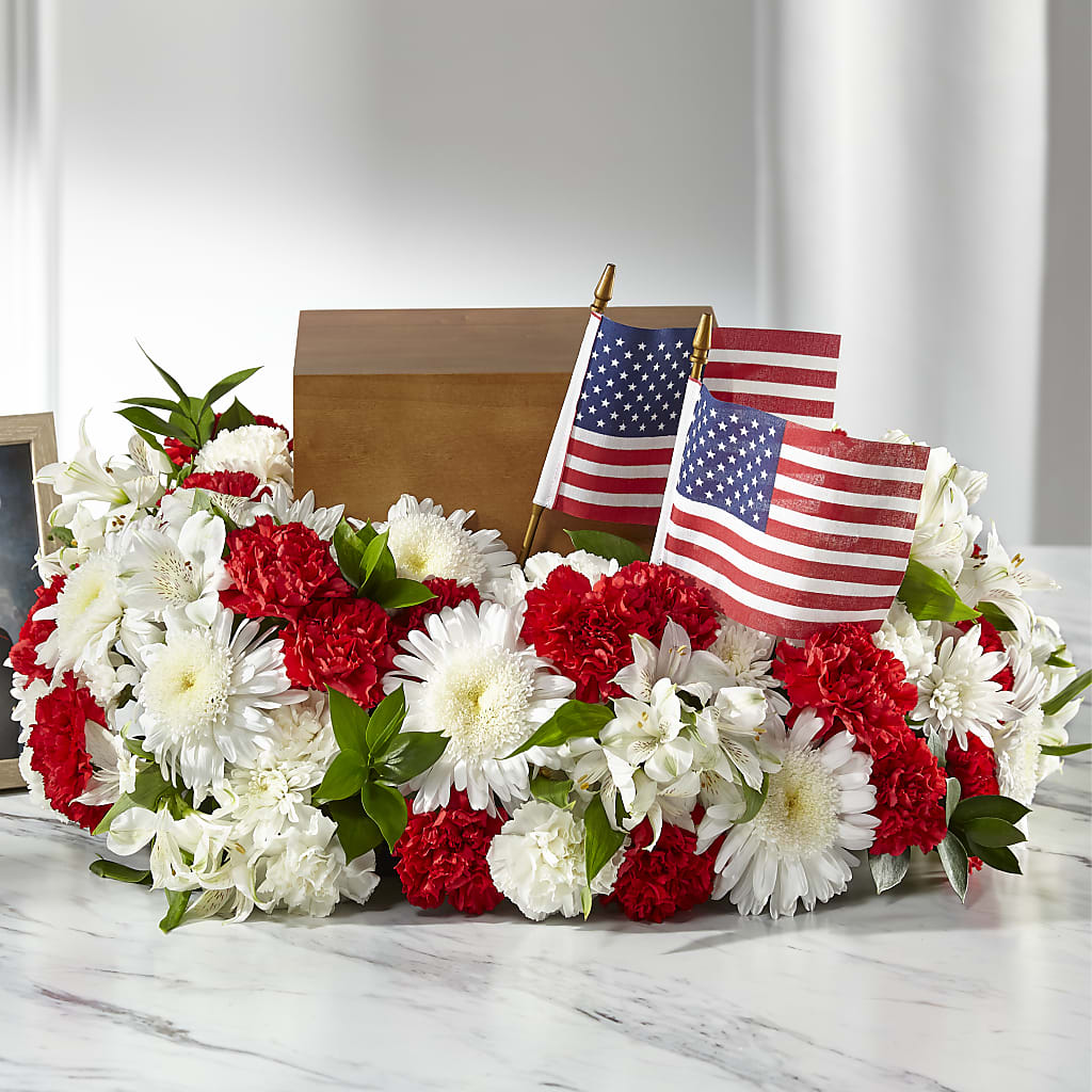 Spirit of Patriotism Cremation Adornment – Garden Of Eden Florist, San Antonio TX