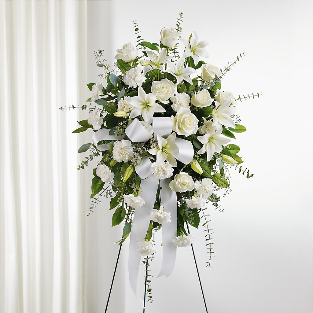 With Care Standing Spray – Garden Of Eden Florist, San Antonio TX