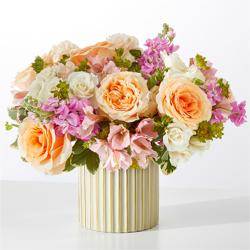 Paradise Bouquet with Ivory Vase – Garden Of Eden Florist, San Antonio TX