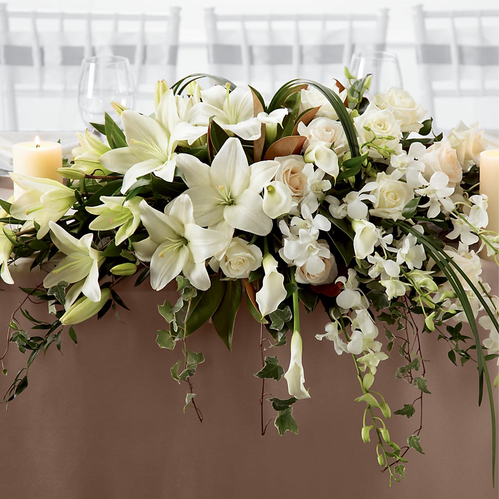 White Linen Arrangement – Garden Of Eden Florist, San Antonio TX