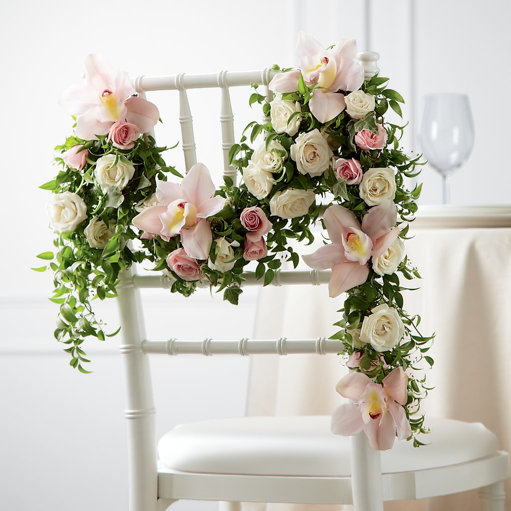 Orchid Rose Chair Décor – Garden Of Eden Florist, San Antonio TX