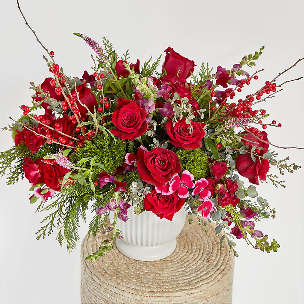 Big Red Bow Bouquet –  Garden Of Eden Florist, San Antonio TX