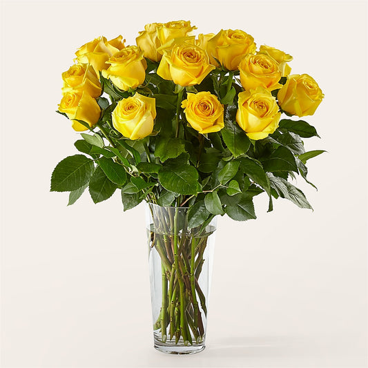 Long Stem Yellow Rose Bouquet –  Garden Of Eden Florist, San Antonio TX