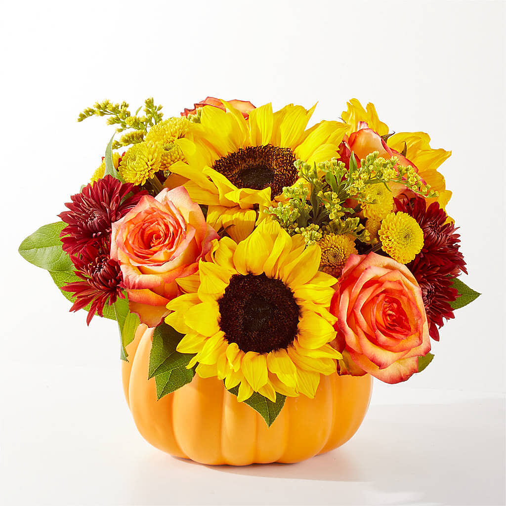 Golden Gourd Pumpkin Bouquet –  Garden Of Eden Florist, San Antonio TX