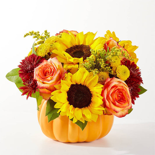 Golden Gourd Pumpkin Bouquet –  Garden Of Eden Florist, San Antonio TX