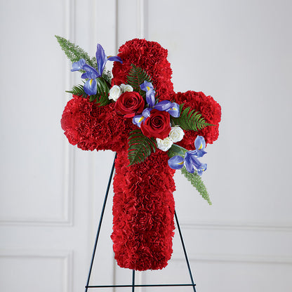 Faithful Hero Floral Cross –  Garden Of Eden Florist, San Antonio TX