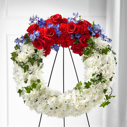 Patriotic Passion Wreath –  Garden Of Eden Florist, San Antonio TX