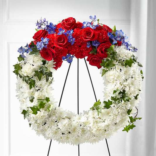 Patriotic Passion Wreath –  Garden Of Eden Florist, San Antonio TX