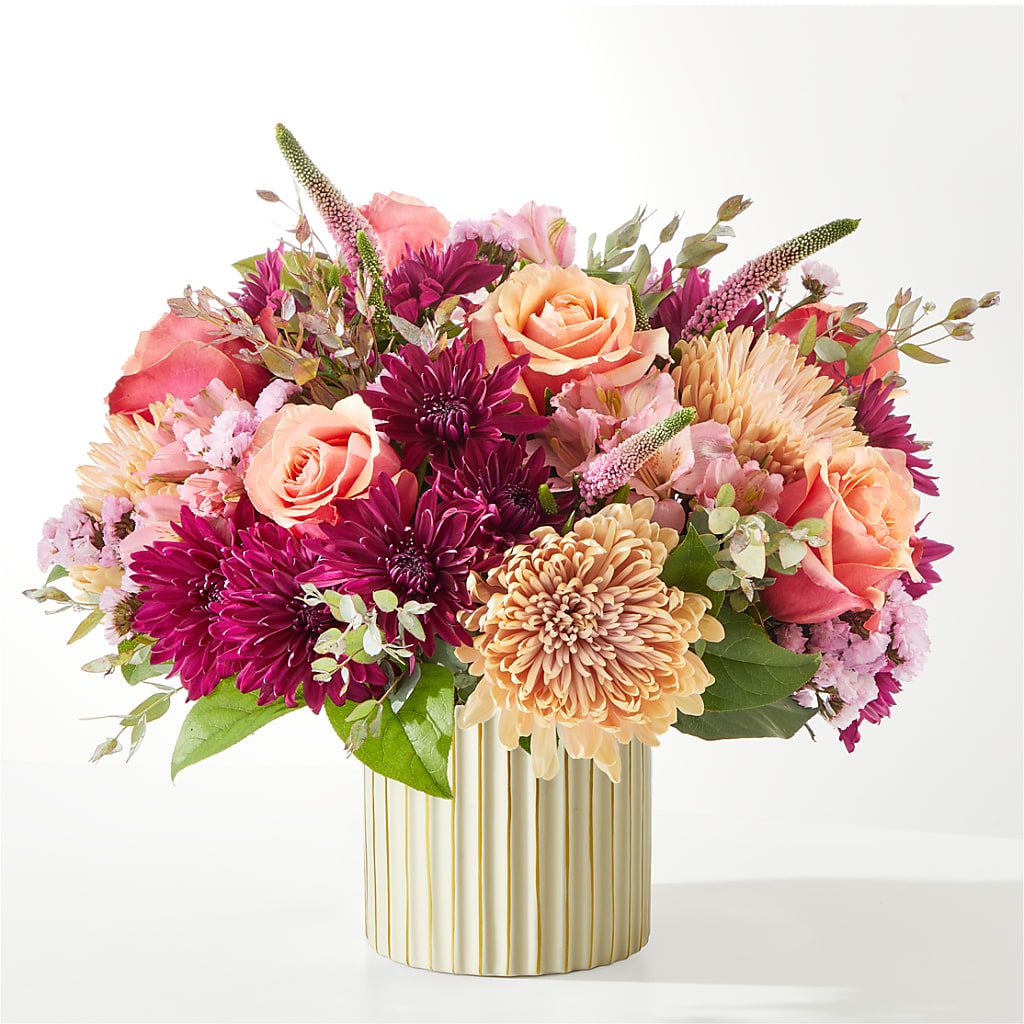 Berry Cobbler Bouquet with Ivory Vase –  Garden Of Eden Florist, San Antonio TX