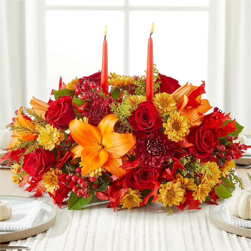 Autumn's Embrace Centerpiece –  Garden Of Eden Florist, San Antonio TX
