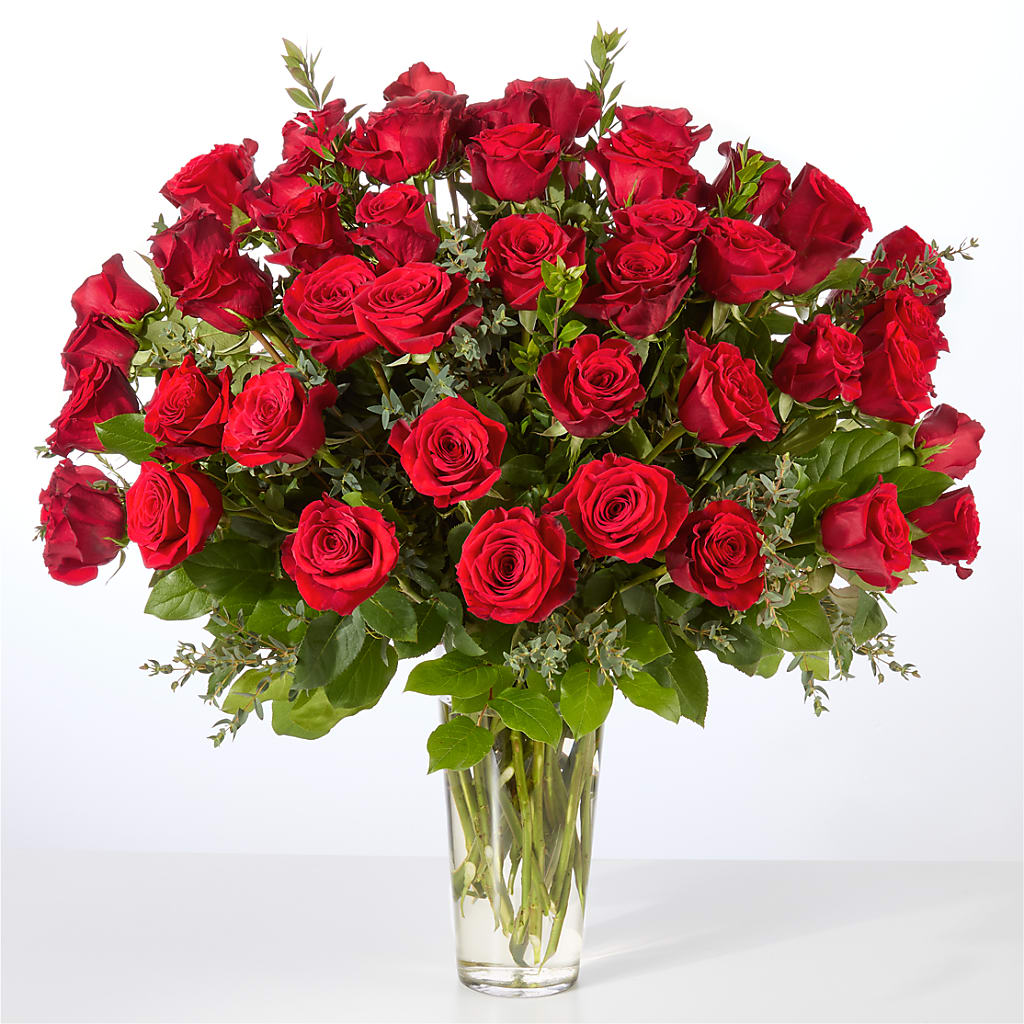 Forever Yours Fifty Stem Red Rose Bouquet –  Garden Of Eden Florist, San Antonio TX
